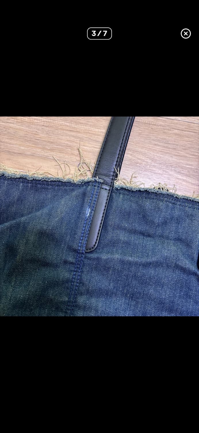 디젤 빈티지 진청 데님 토트백 상품이미지3