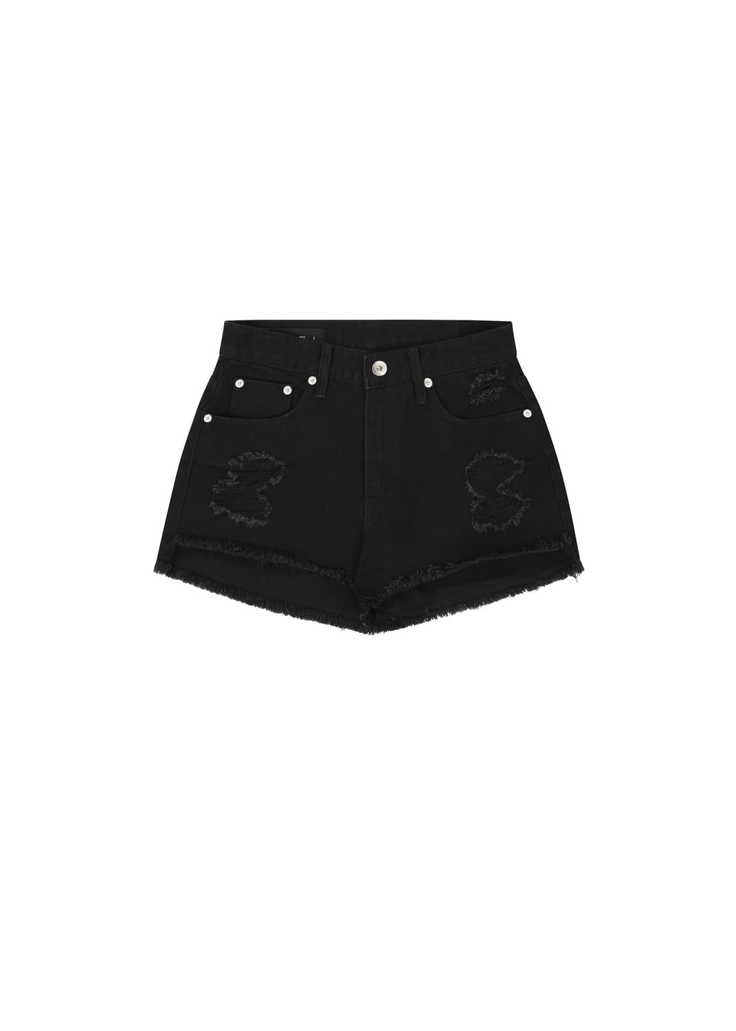 보헤미안서울 DAMAGE BLACK SHORTS BLACK   상품이미지3