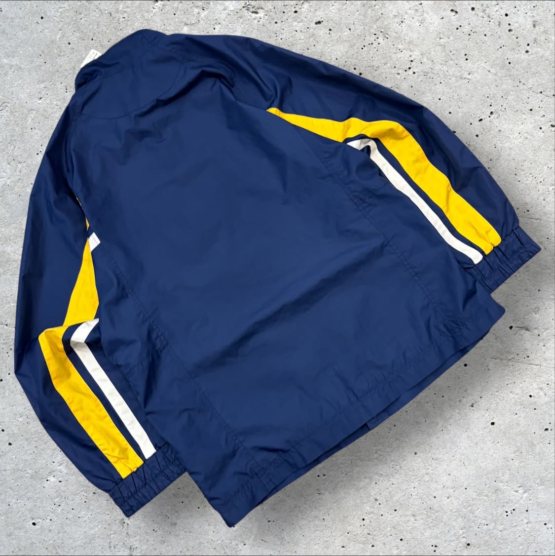 [M] 90s 나이키 올드스쿨 버튼 바람막이 네이비/옐로우 C295 상품이미지2