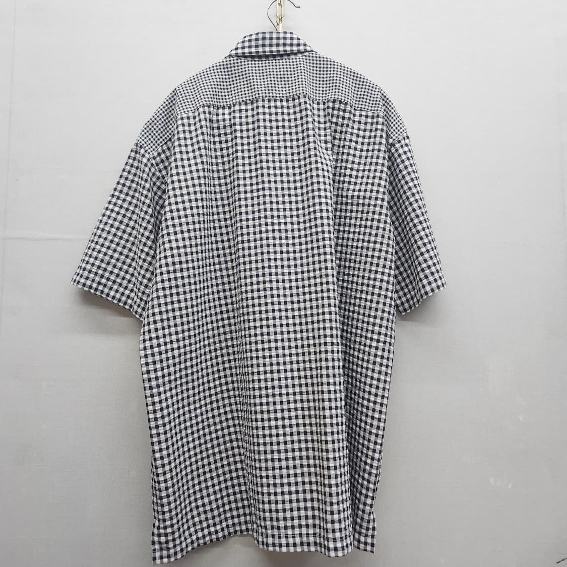 유니클로xJW앤더슨 원포켓 시어서커 체크 반팔셔츠L(XL) 상품이미지4