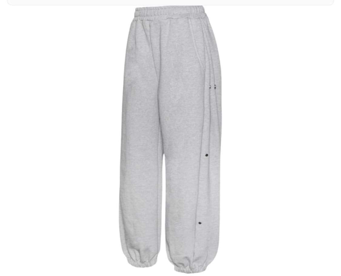 Mjd사이드 스냅 와이드 C/P 헤비 스웨트 팬츠 멜란지 그레이 상품이미지1
