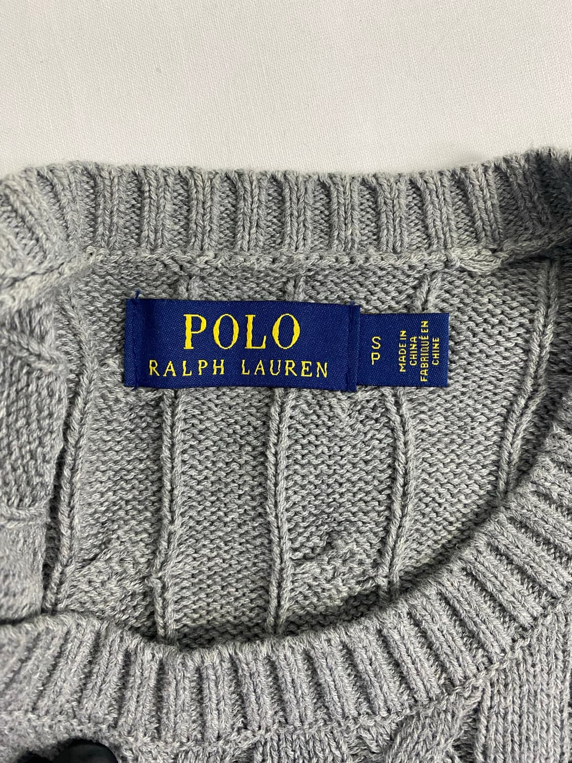 폴로 랄프로렌 그레이 꽈배기 니트 S <614> 상품이미지3