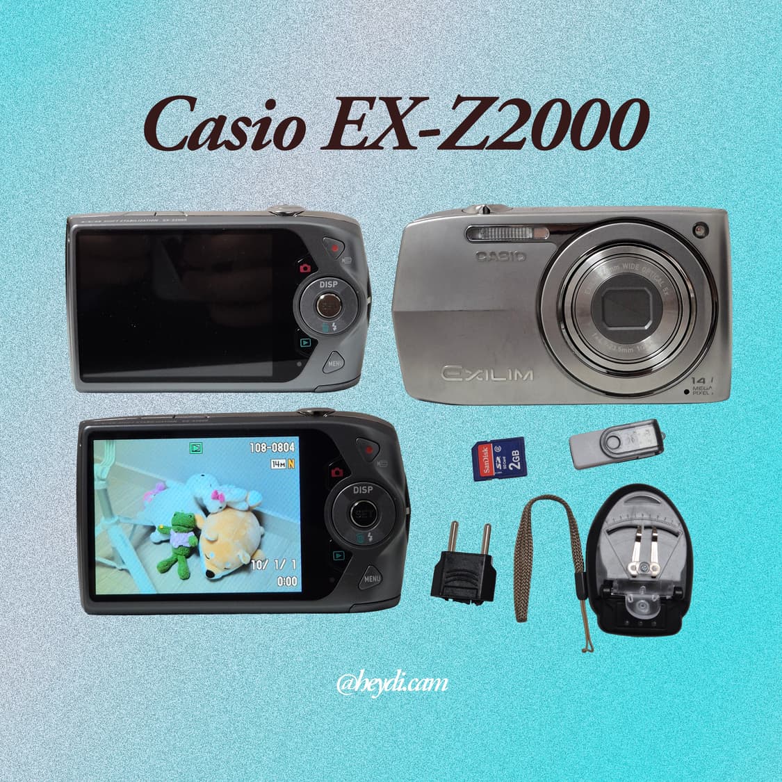(로제, 모카, 아일릿) 카시오 엑슬림 z2000 실버 상품이미지2