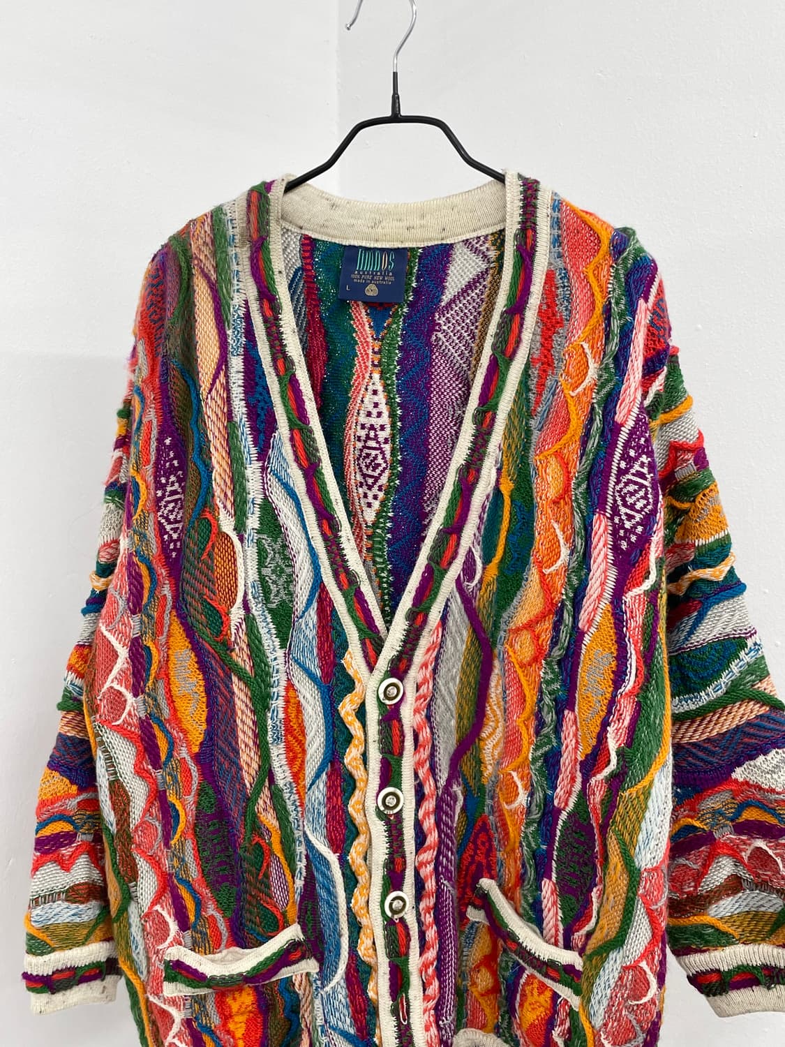 컬러 쿠지맛 케이블 버튼 니트 상품이미지7