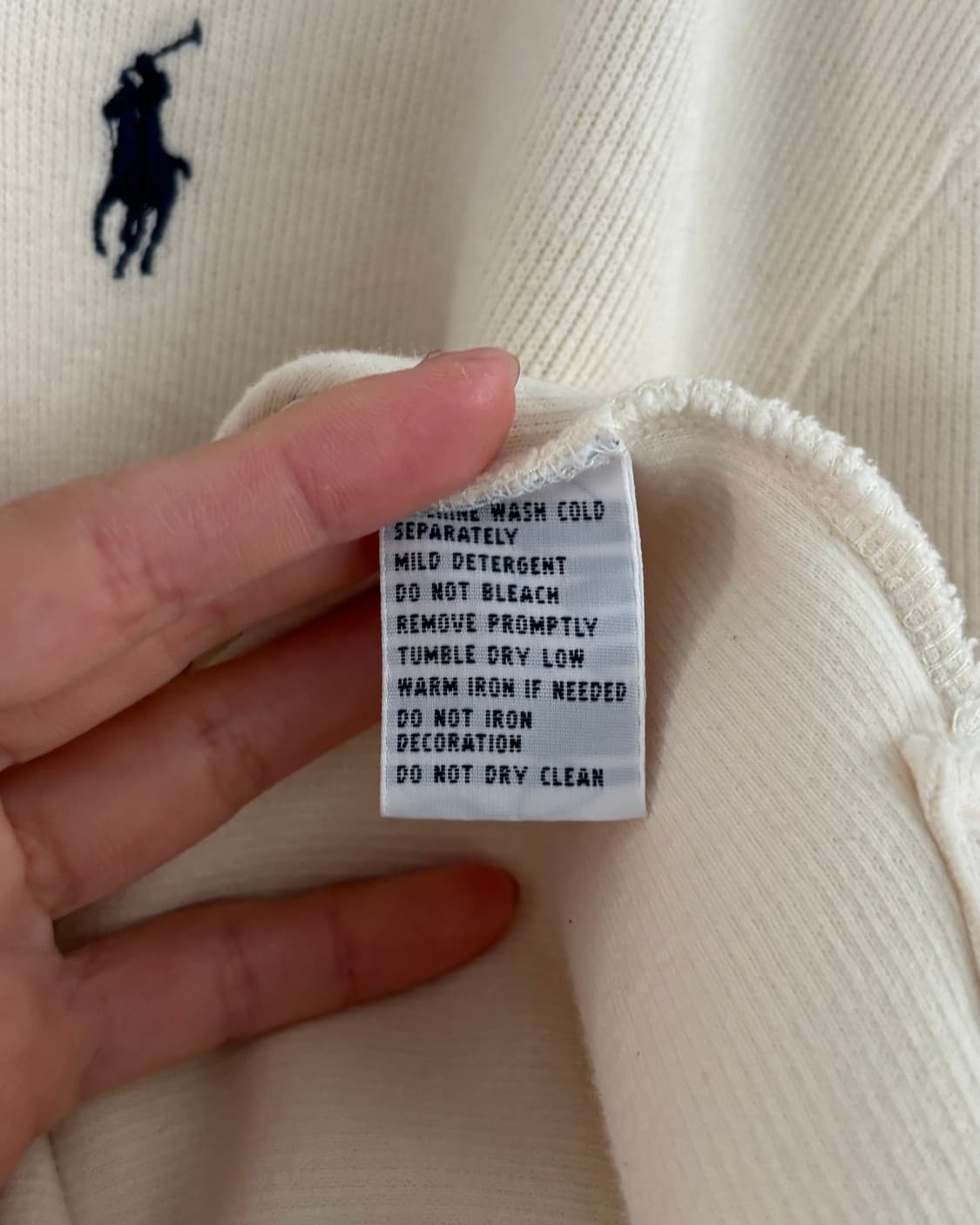 Polo 폴로 랄프로렌 아이보리컬러 니트 하프집업  상품이미지6