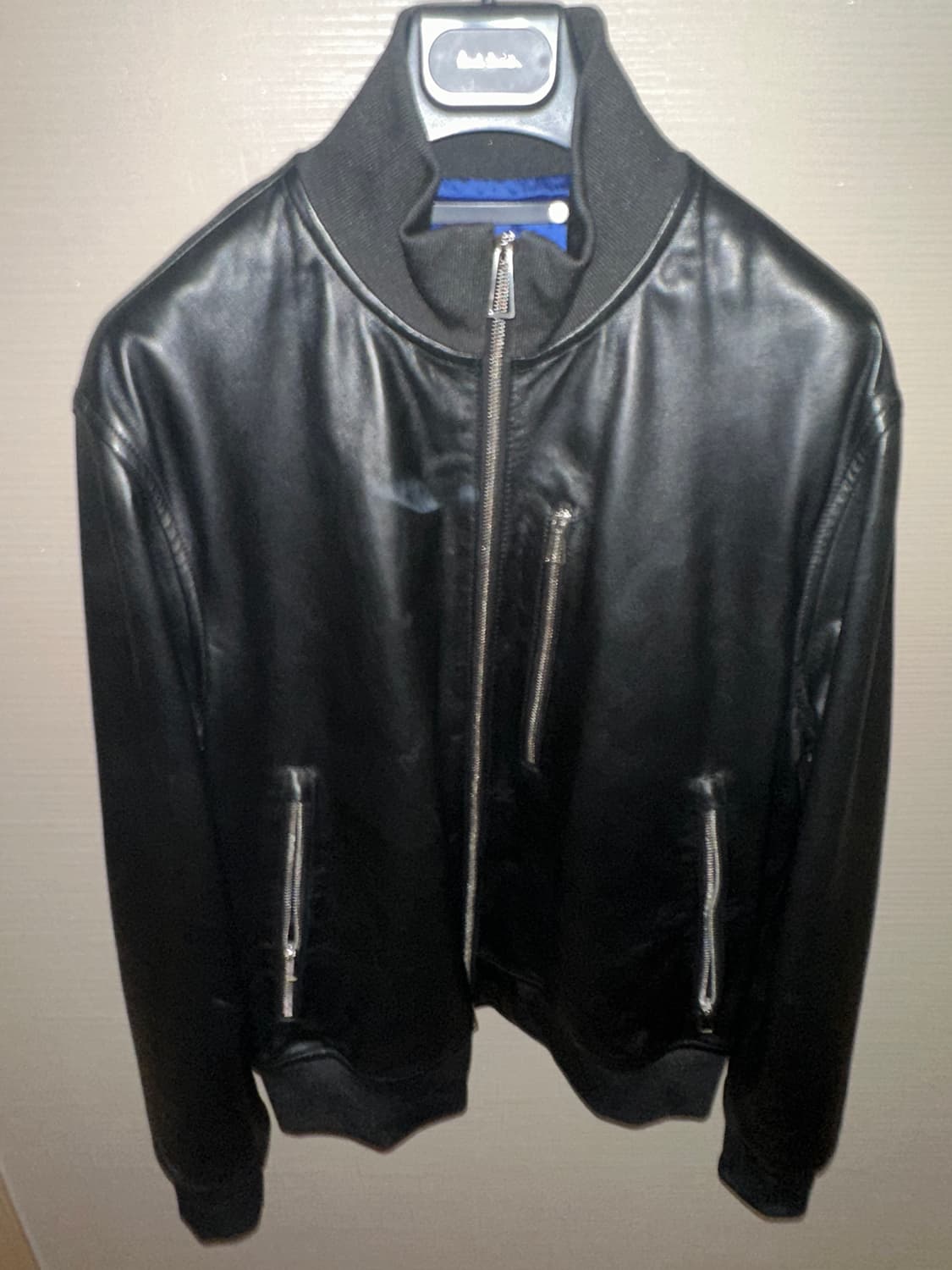 폴스미스 립 트리밍 레더 봄버자켓 상품이미지2