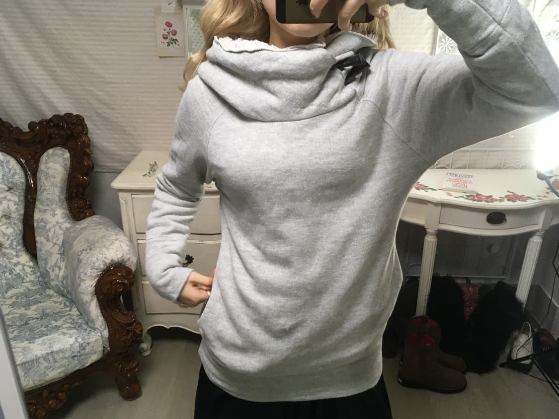 일본빈티지 램지 그레이 버플 버튼 윈터 후드 상품이미지3