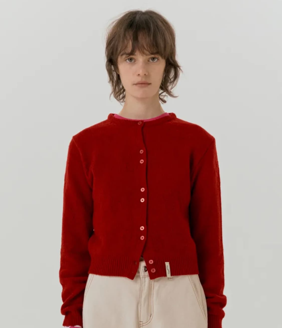 싱킹디퍼 이모지 자가드 U넥 상품이미지1