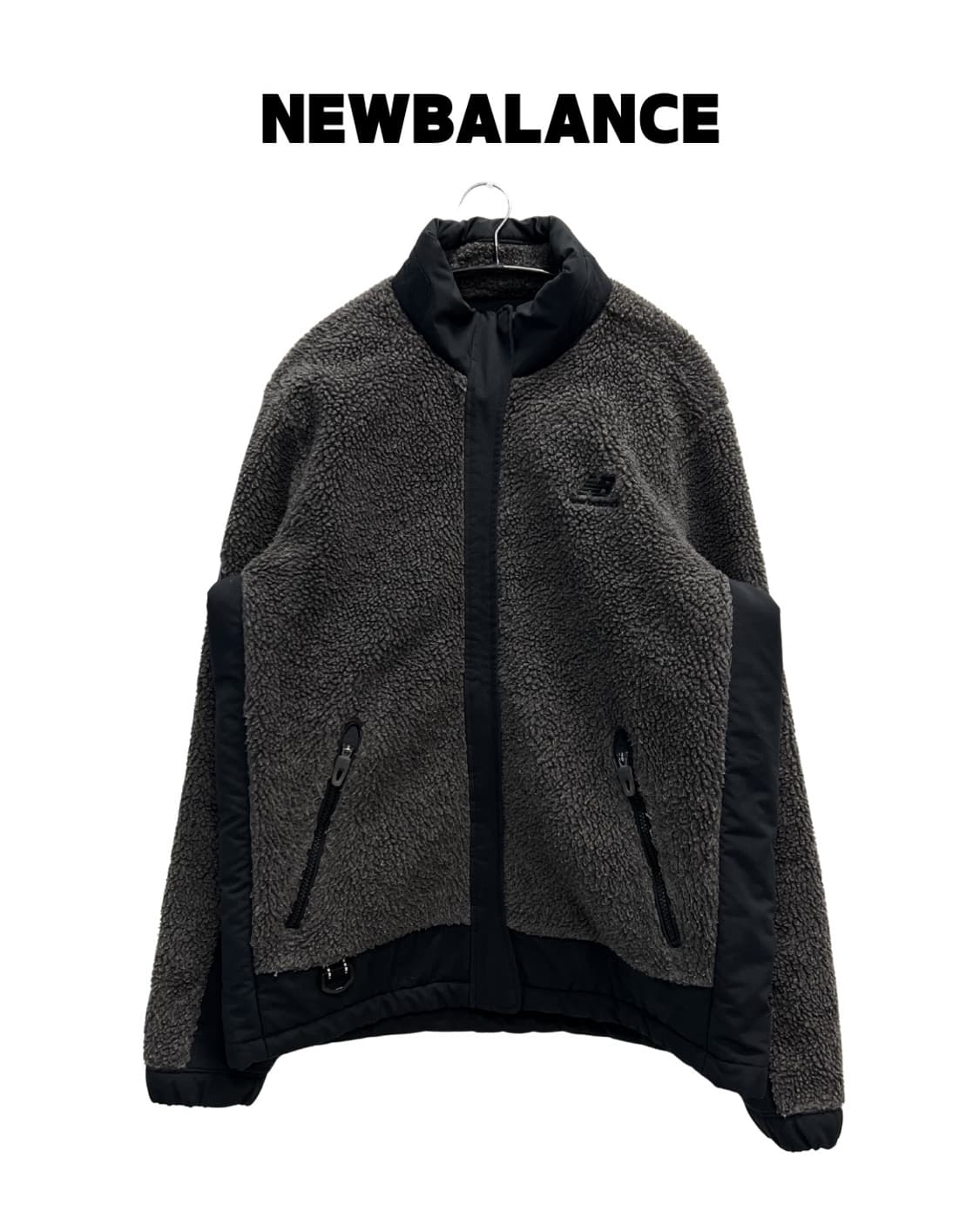 뉴발란스 엘보우패치 양털 플리스 뽀글이 집업 자켓 상품이미지1