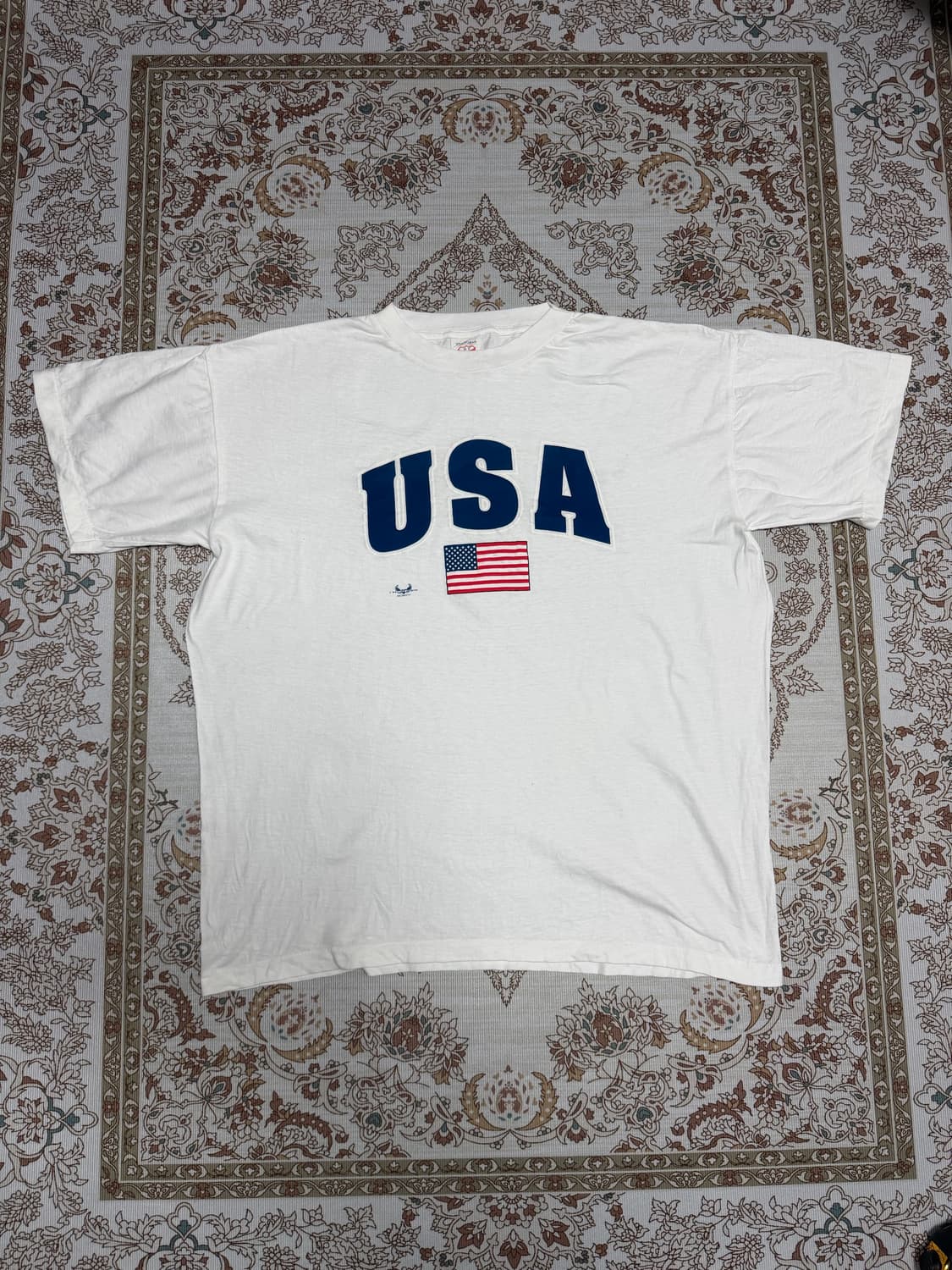96‘s  USA성조기반팔티 XL 화이트싱글스티치 상품이미지1