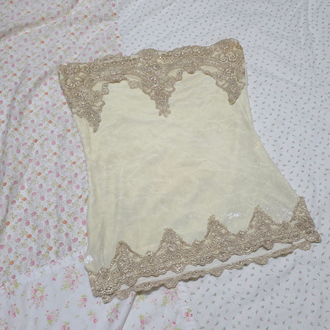 빈티지 오리엔탈 페어리 벨벳 슬리브리스 탑 엑시즈팜 상품이미지2