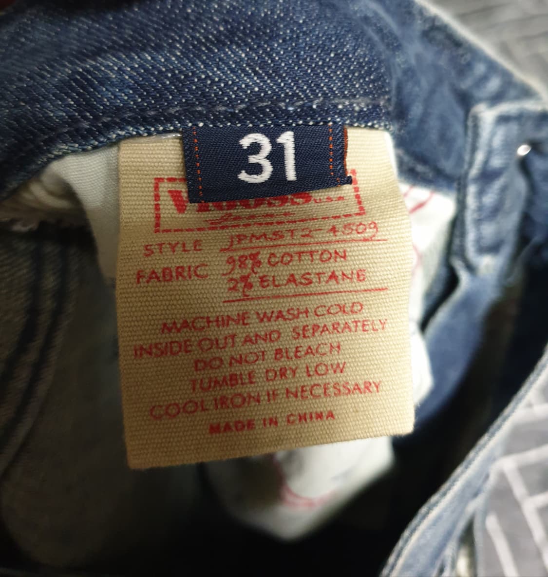 VIGOSS 빈티지 스트레이트 데님 팬츠 (31) 상품이미지6