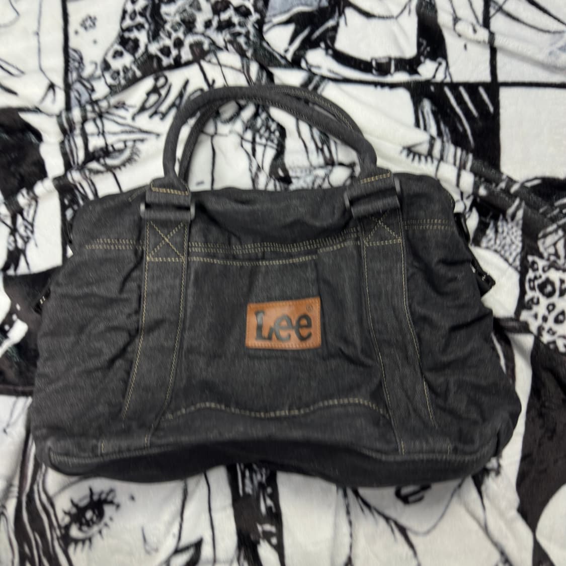 LEE 리 데님 숄더백 블랙 상품이미지2