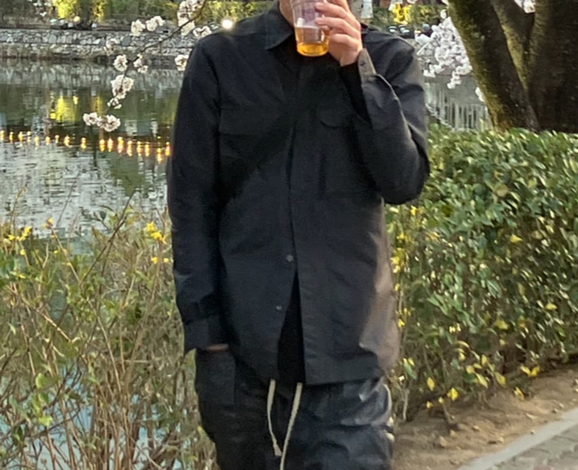 릭오웬스 ss18 세틴 Blu 셔츠 자켓 상품이미지8