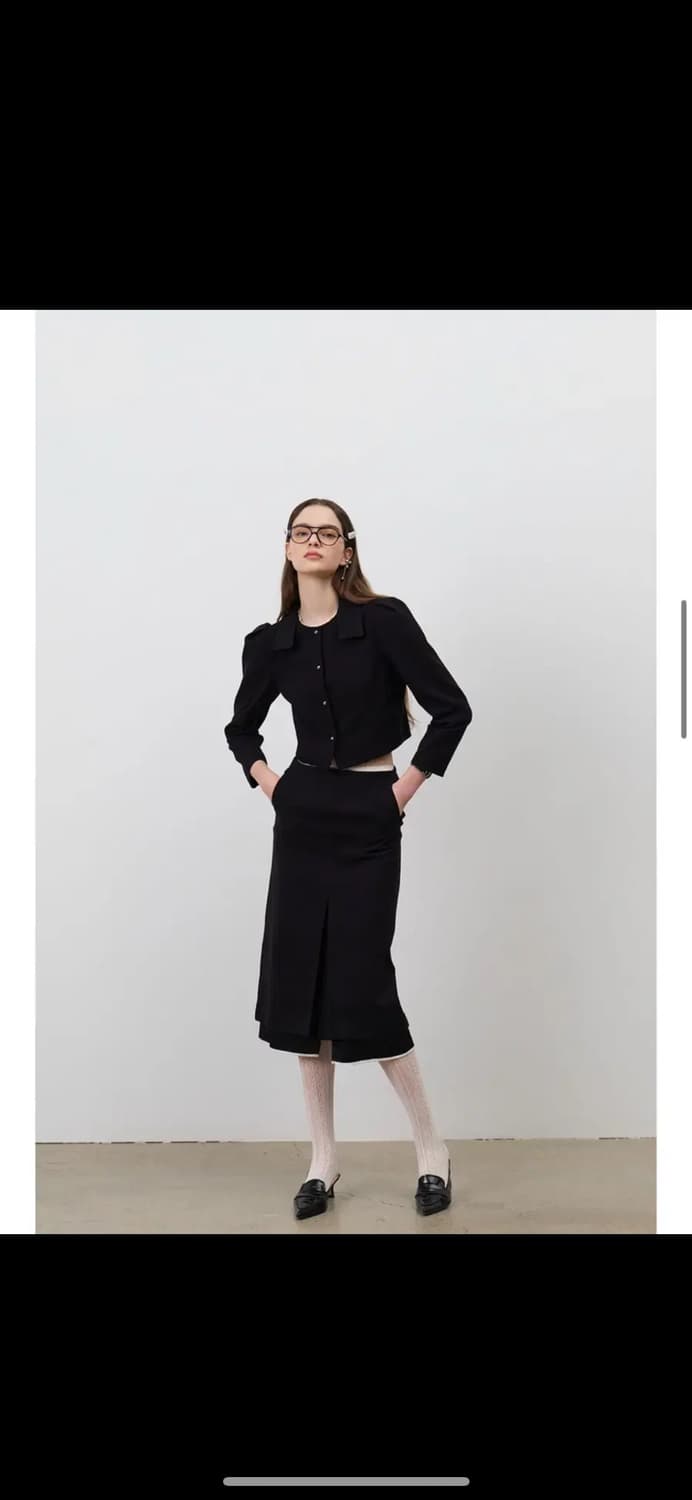 마론에디션 블랙 크레페 세레머니 탑 블랙 상품이미지2