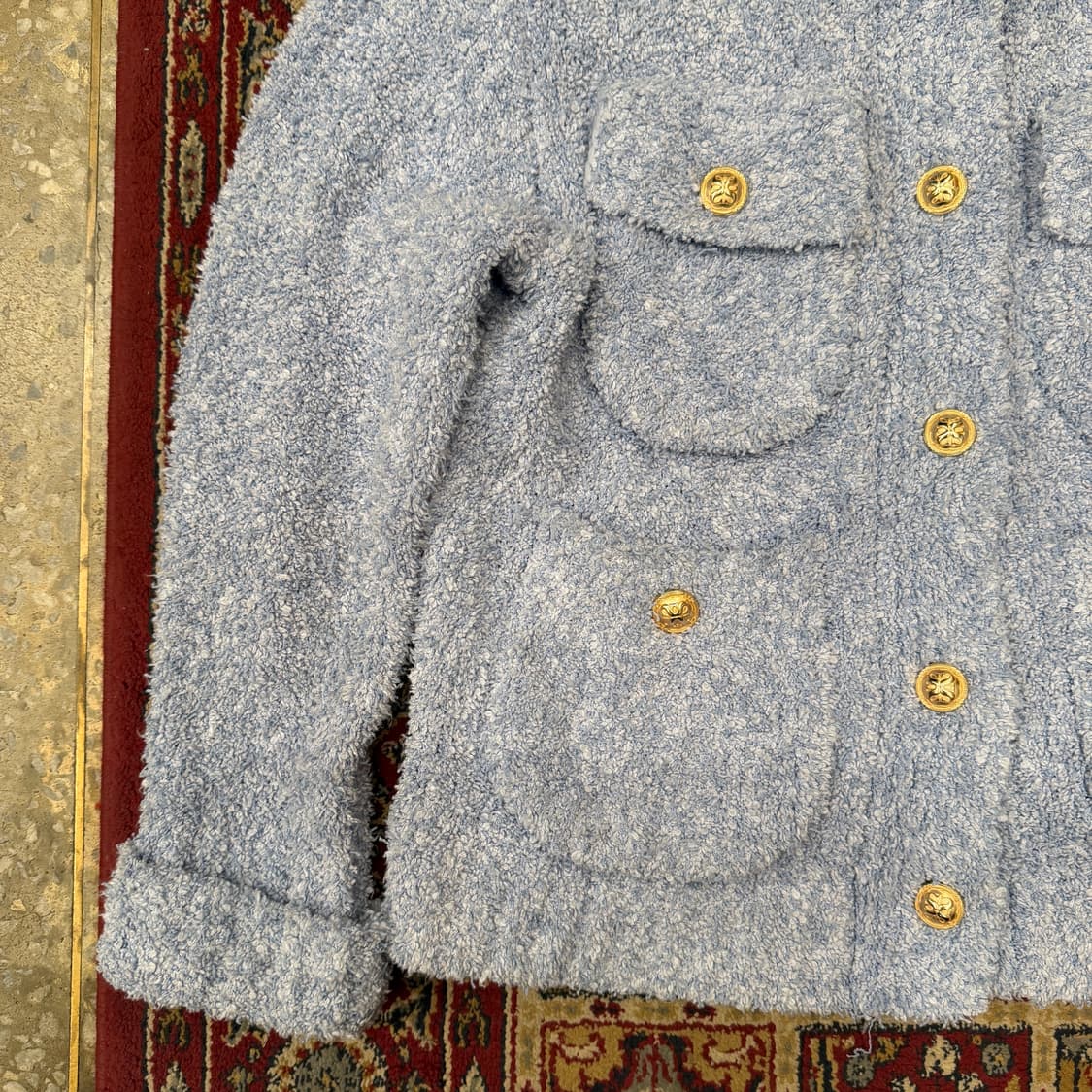 세터 부클 트위드 칼라 니트 가디건 자켓 상품이미지4