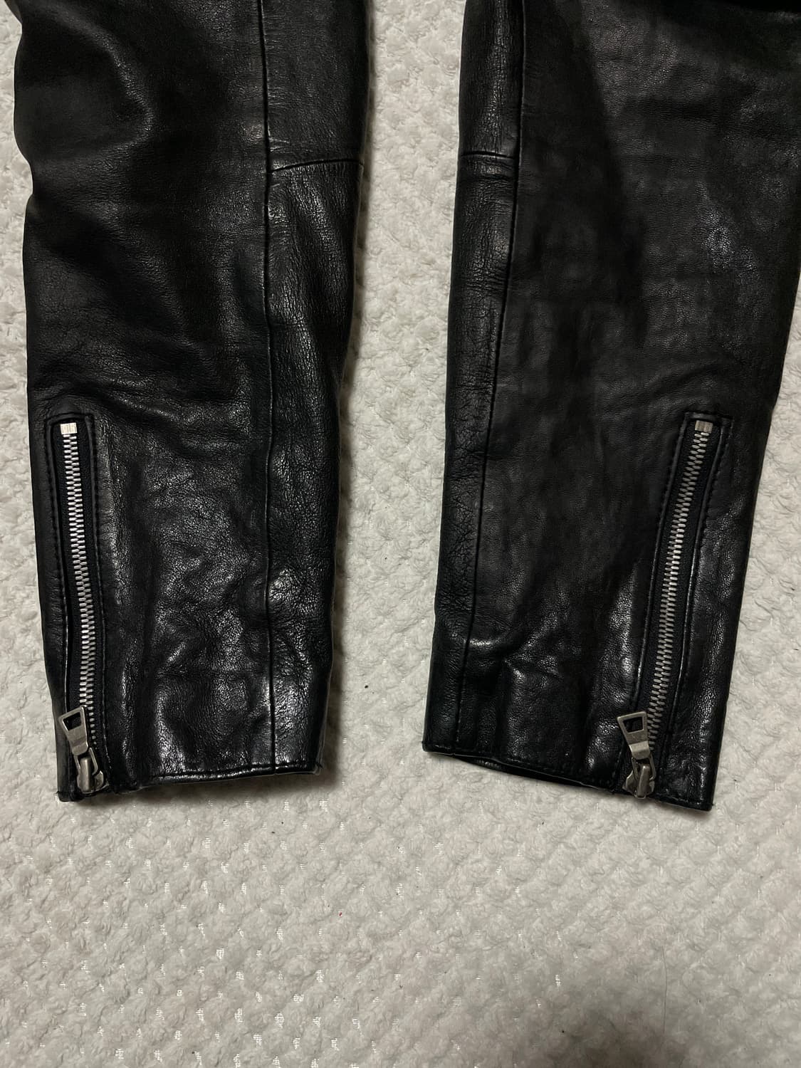 광희시장 웨스턴 무드 램스킨 양가죽 바이커 레더 자켓 상품이미지8