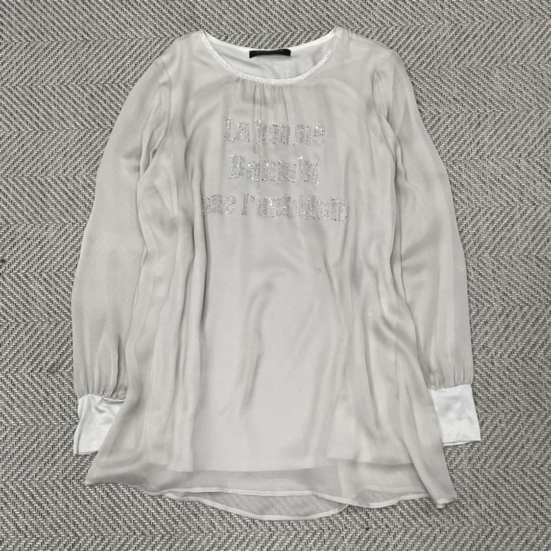 발망 시스루 비즈 블라우스 v0465 상품이미지1