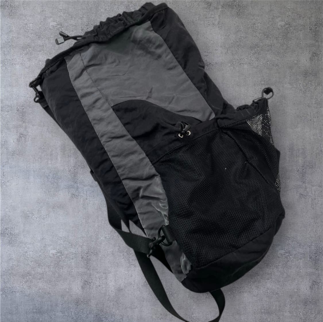 노매뉴얼 Nomanual 블랙 차콜 C.B 스트링 백팩 상품이미지7