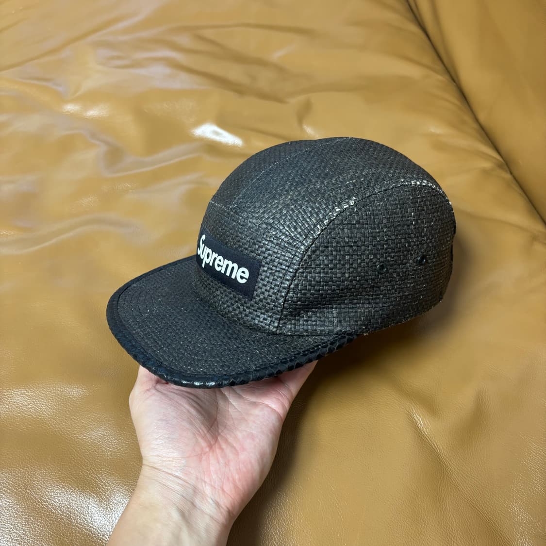 Supreme 슈프림 라탄 블랙 캠프캡 모자 (Rattan Black) 상품이미지4