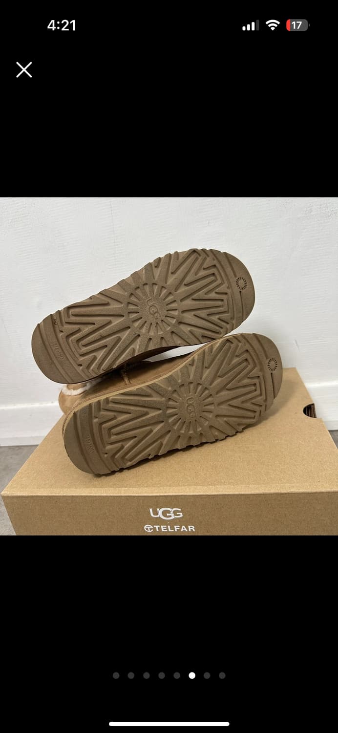 220 텔파 x 어그 부츠 미니 체스트넛 ugg telfar 상품이미지6