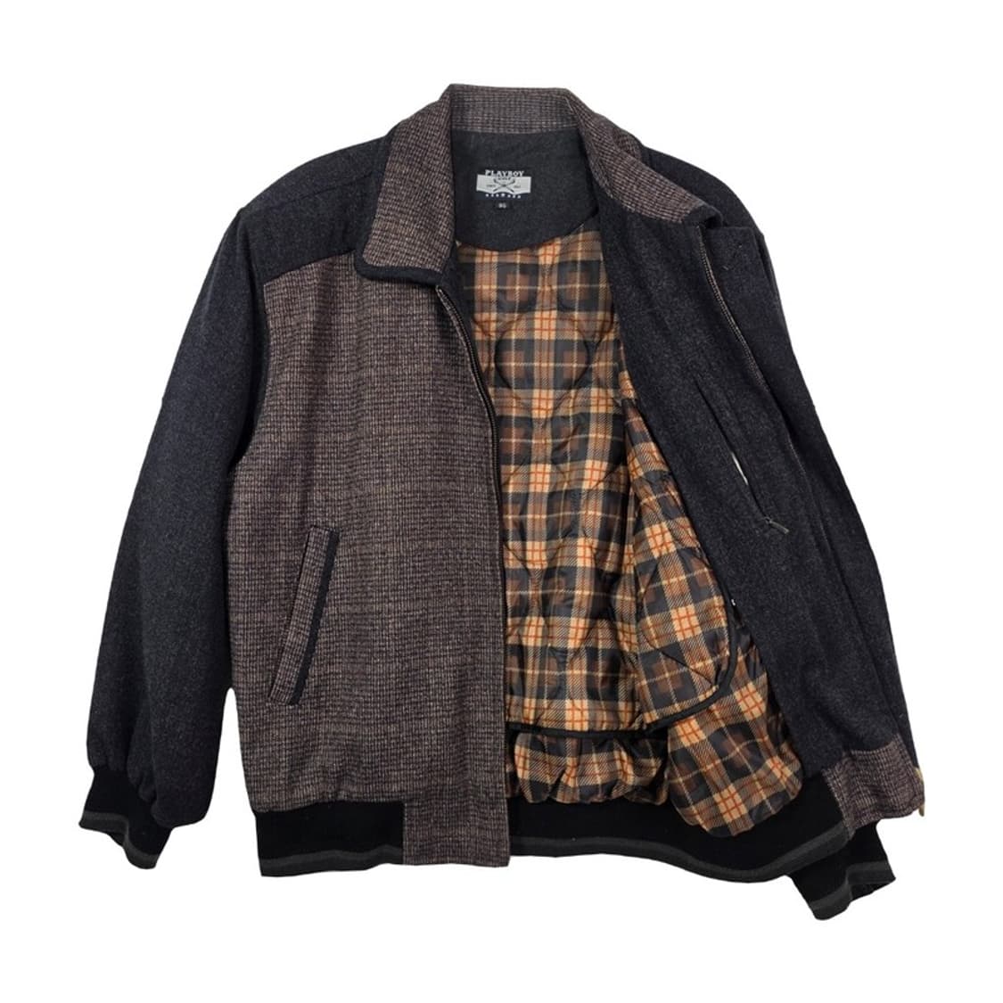 플레이보이 골프 빈티지 울 체크 블루종 자켓 M 상품이미지6