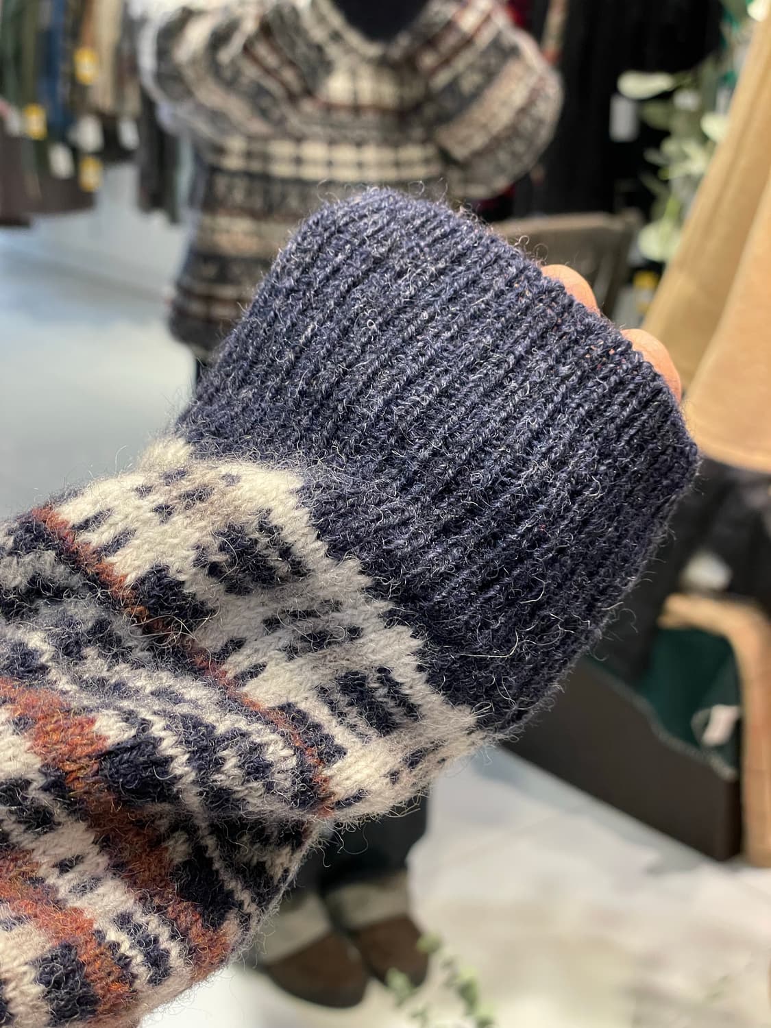 일본빈티지 페어아일 그래놀라 울니트 상품이미지2