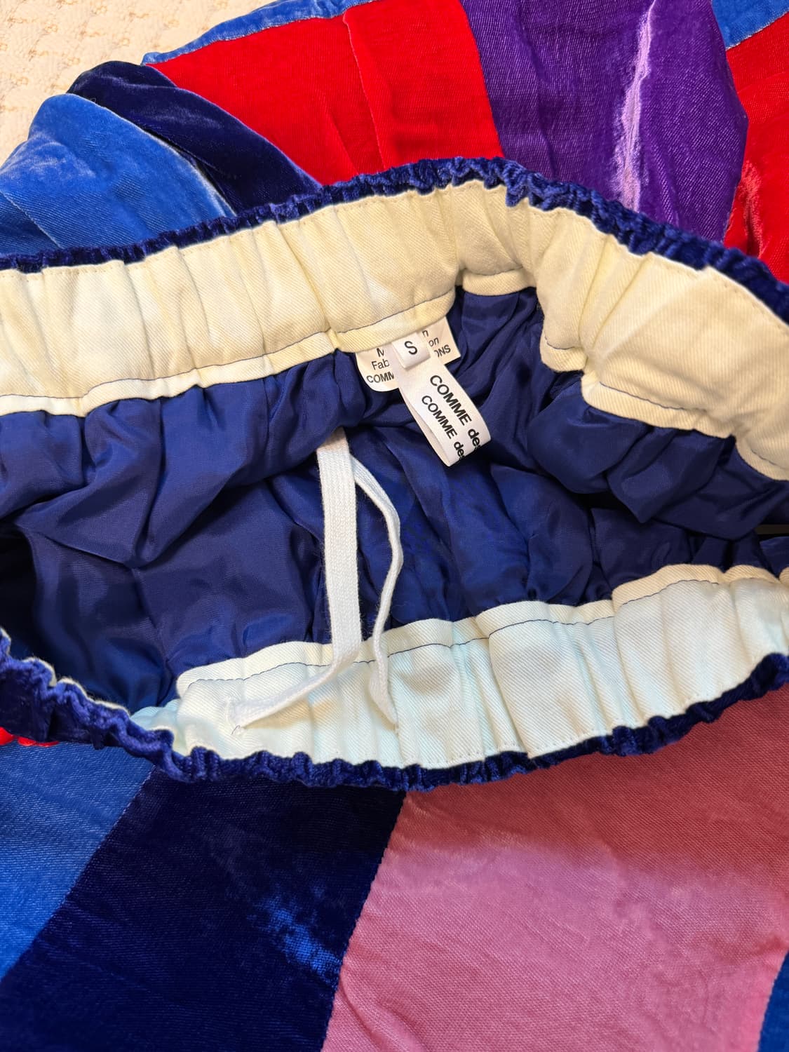 꼼데가르송 패치워크 벨벳스커트 상품이미지8