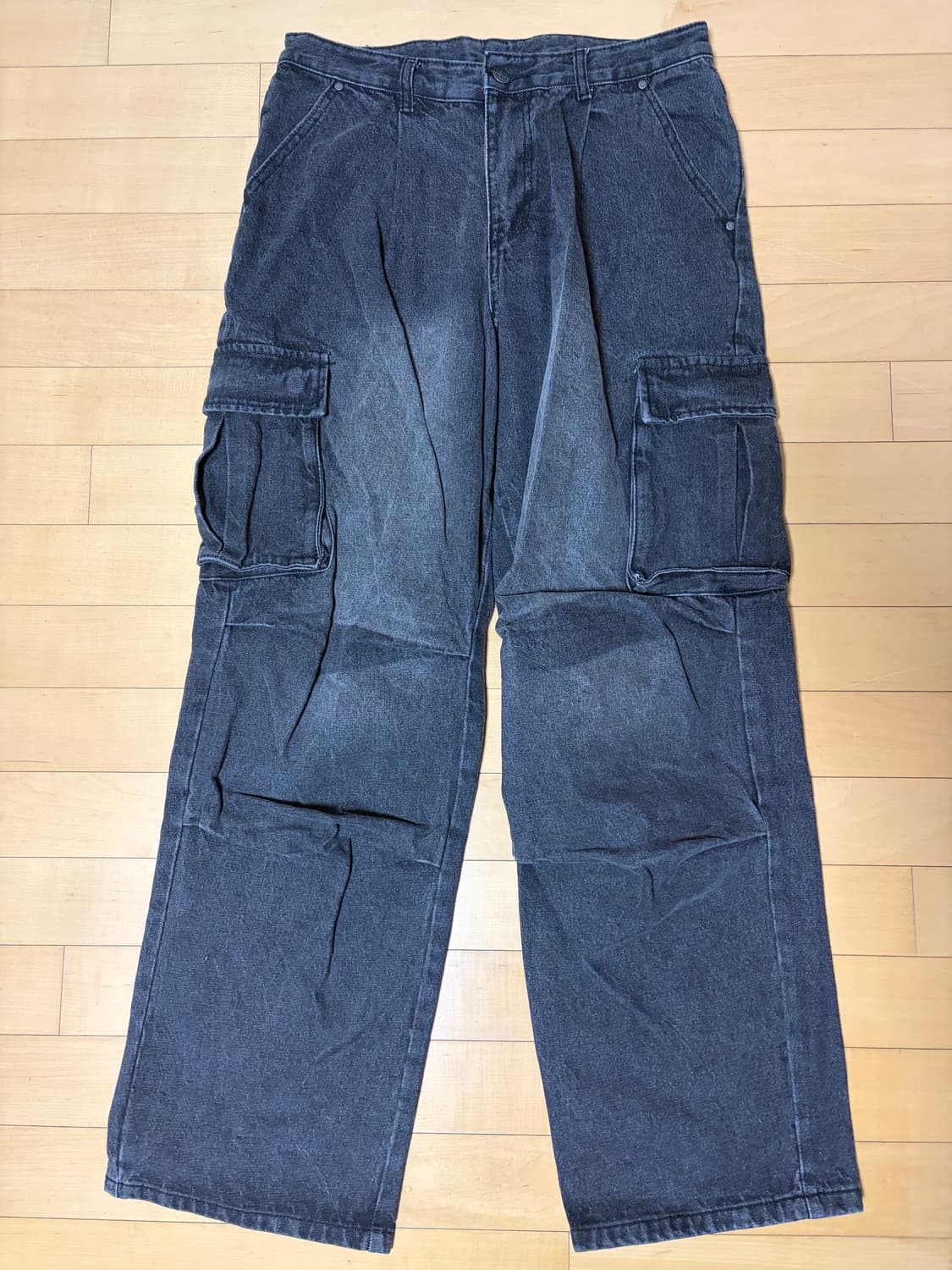 디미트리 블랙 카고 파라슈트 와이드 팬츠 상품이미지1