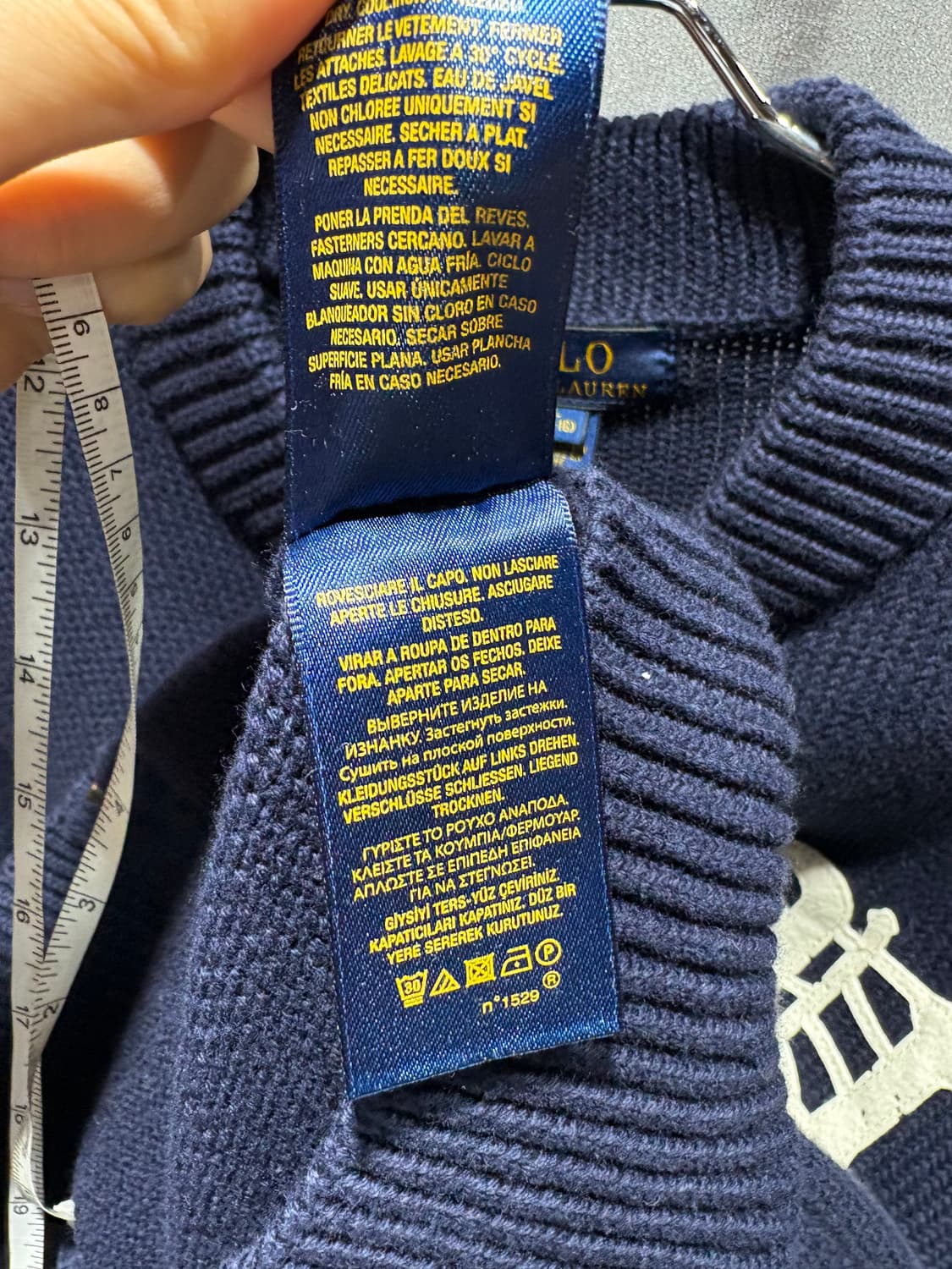 L 폴로랄프로렌 P로고 스트라이프 니트집업 상품이미지6