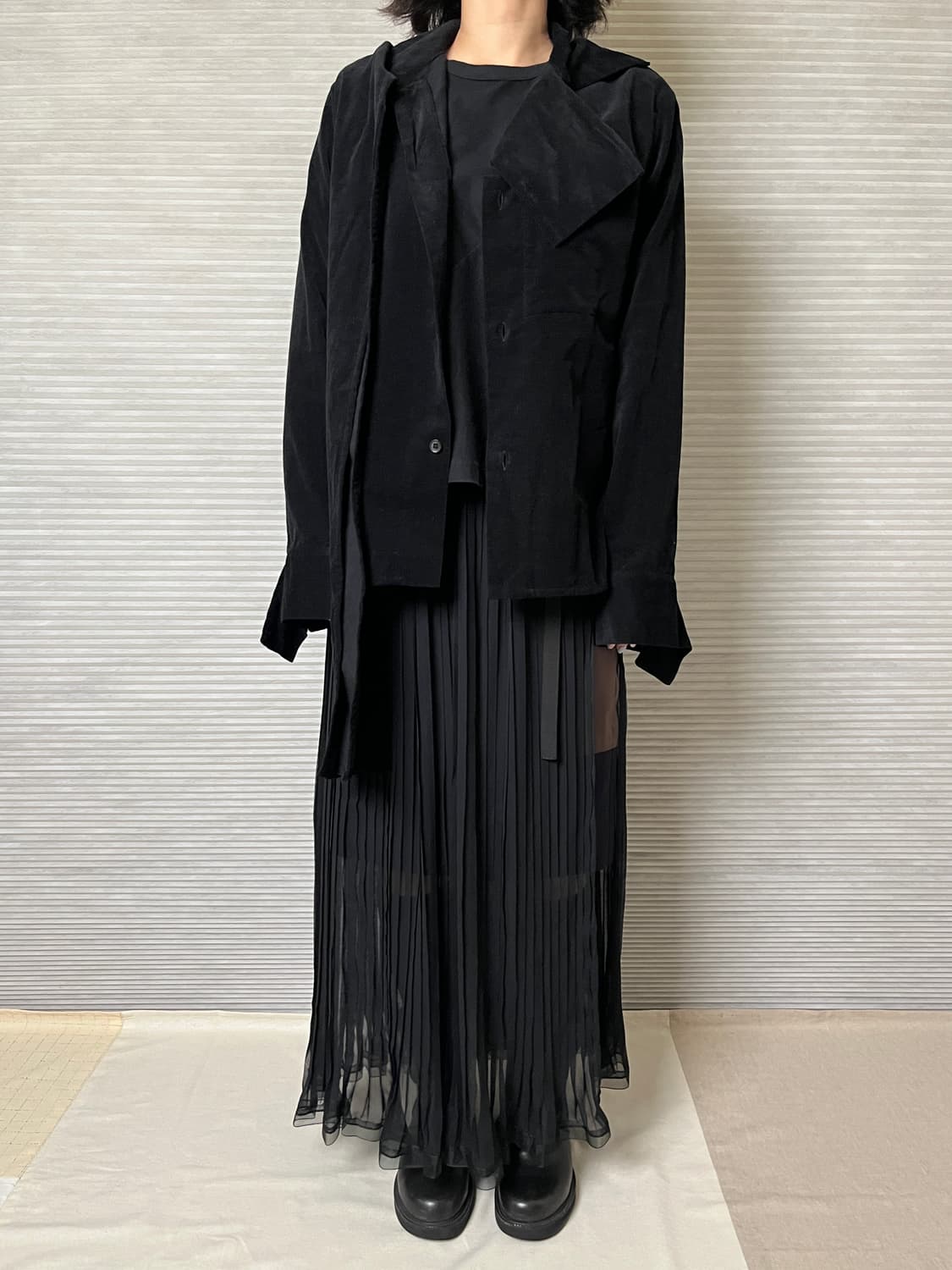 요지야마모토 코듀로이 머플러 자켓 yohji yamamoto Y’s 상품이미지2