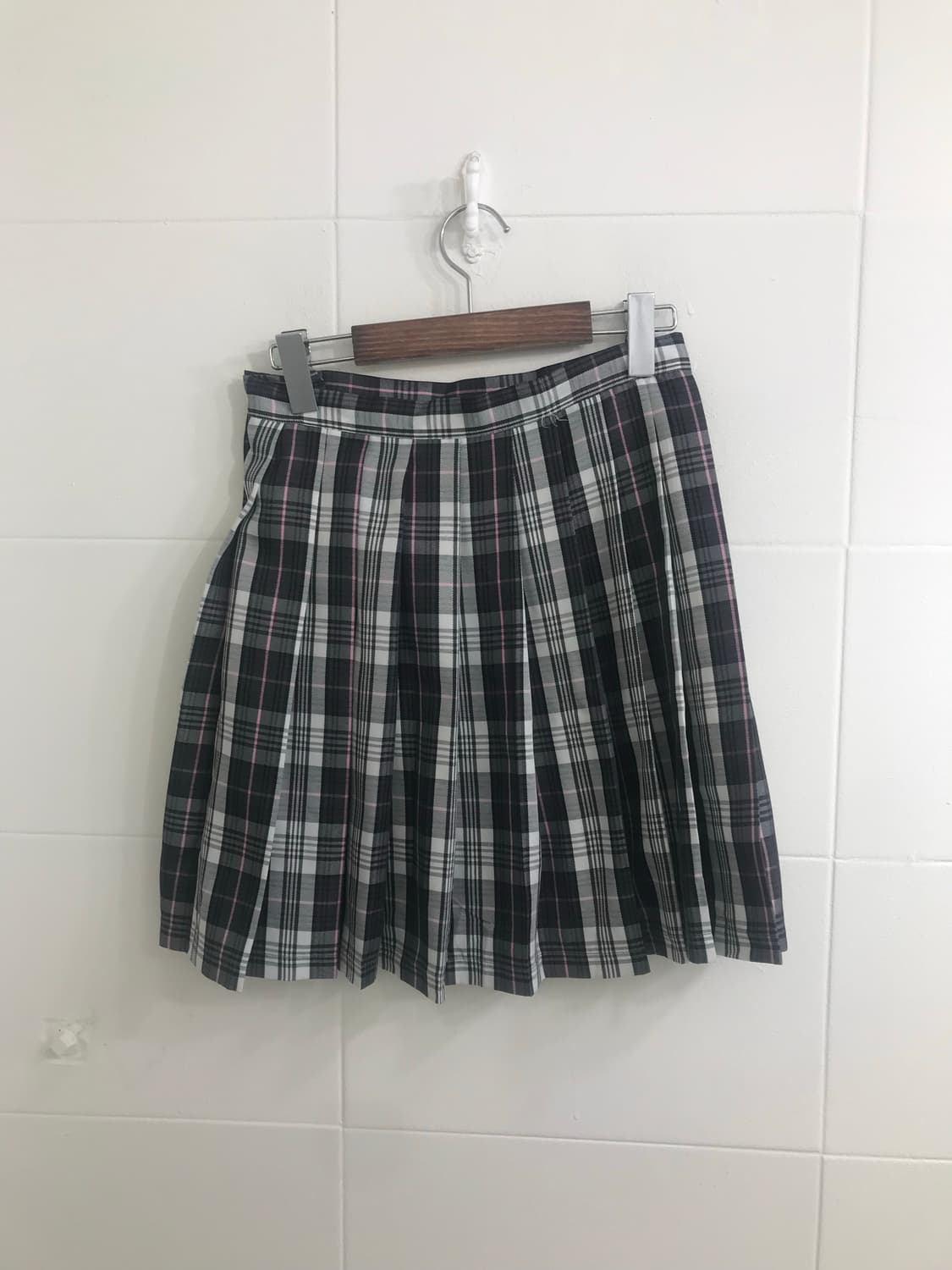 아디다스 체크 바람막이 니혼진 무채색 코디세트 상품이미지6