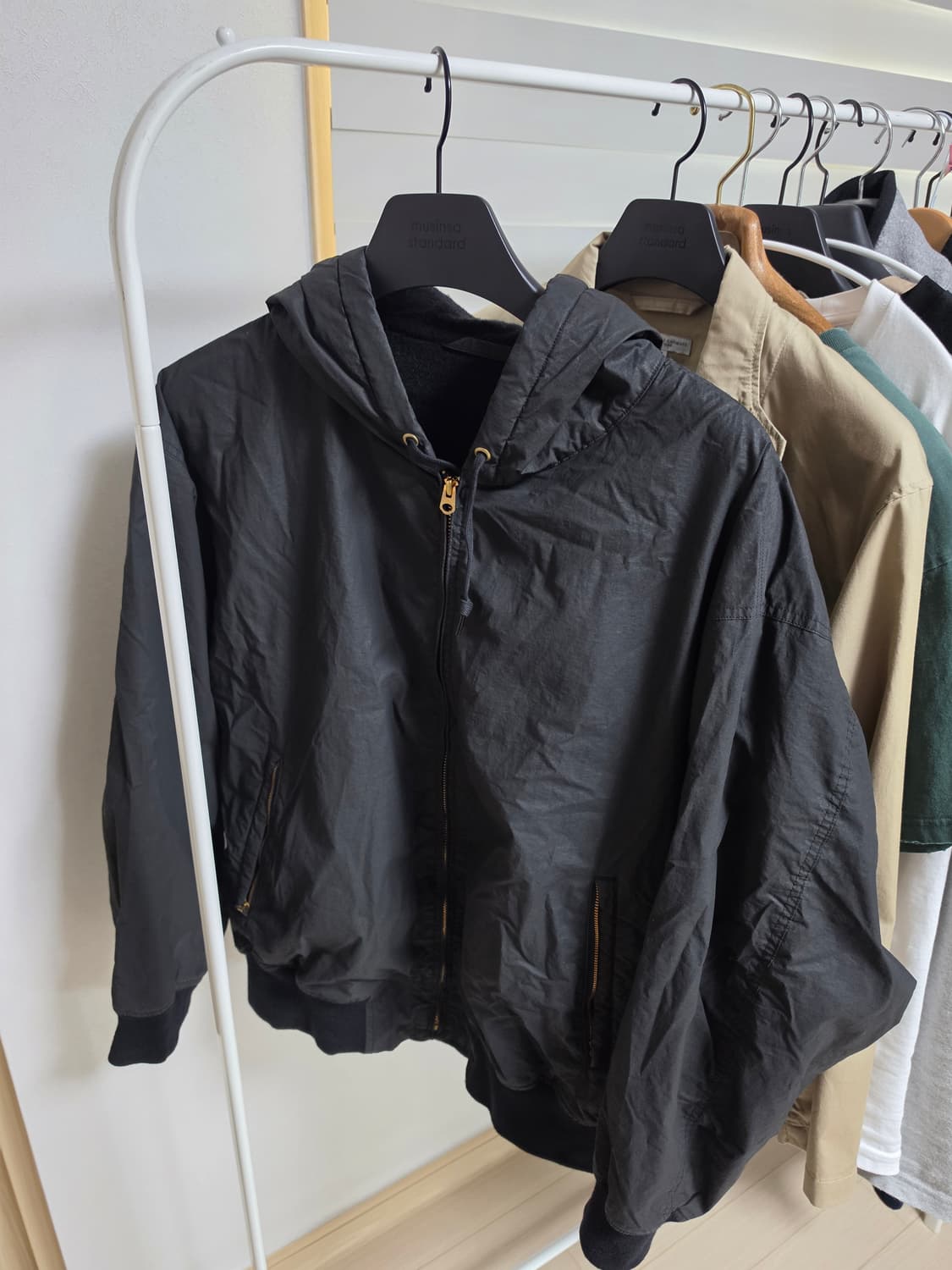 코모리 코튼 나일론 후드 집 파카 1사이즈 상품이미지1