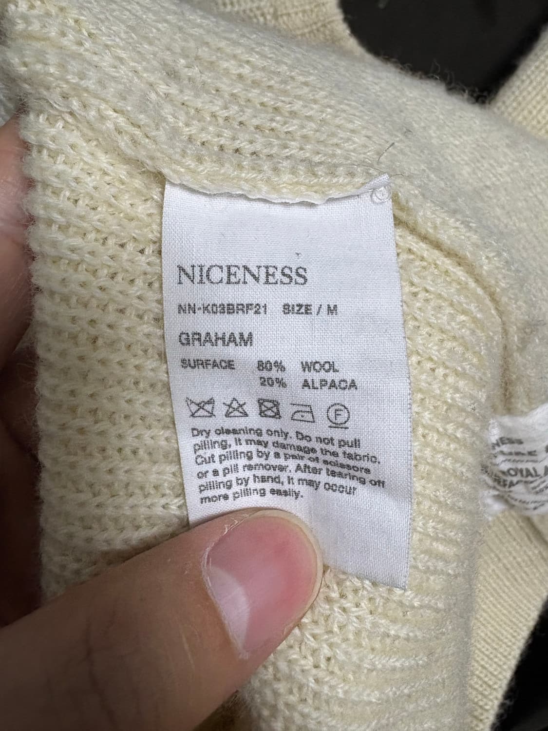 [M] 나이스네스 graham 로얄 알파카 니트 상품이미지7