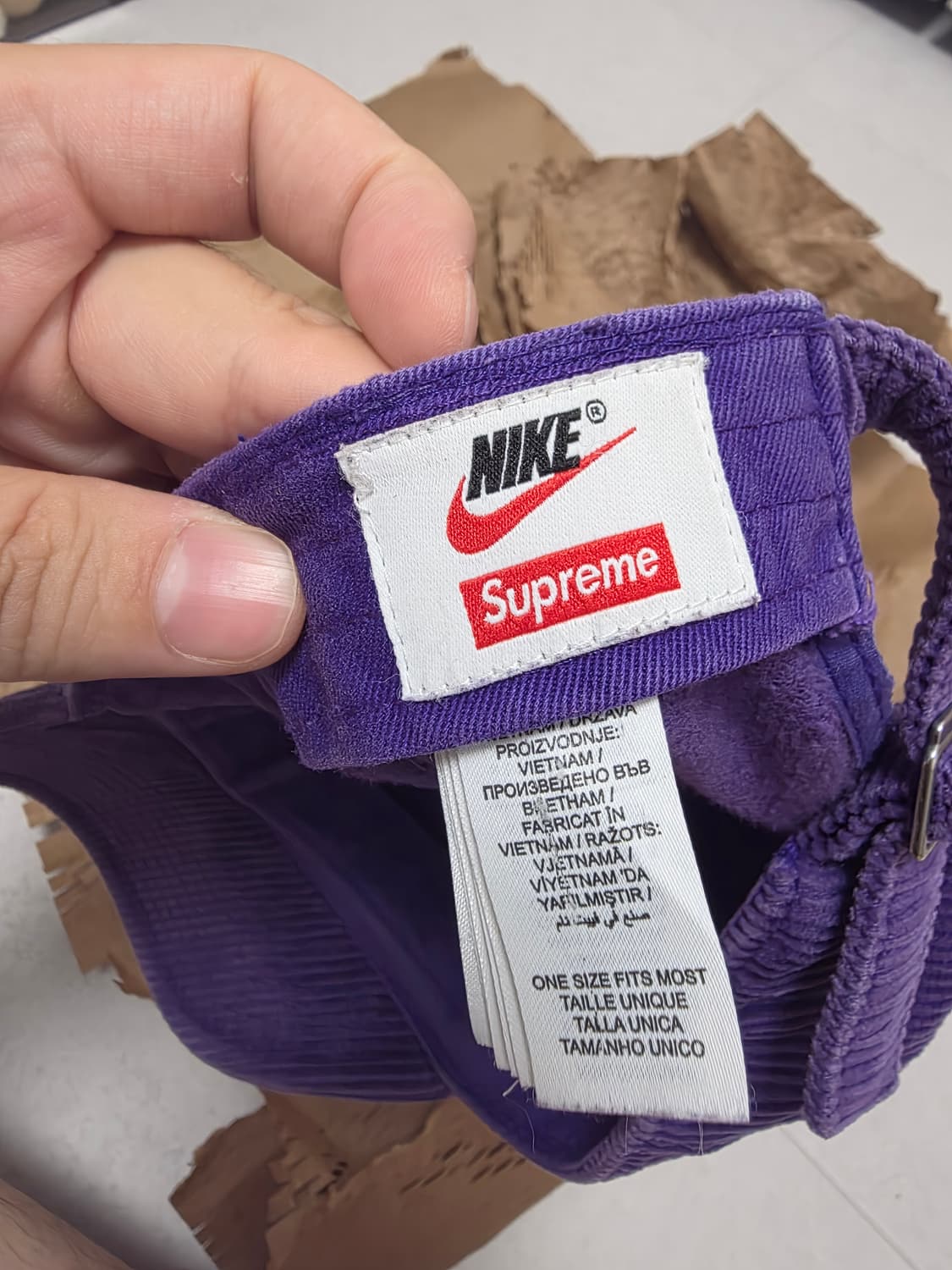 슈프림 x 나이키 아크 코듀로이 6-패널 캡 퍼플 - 22SS 상품이미지5