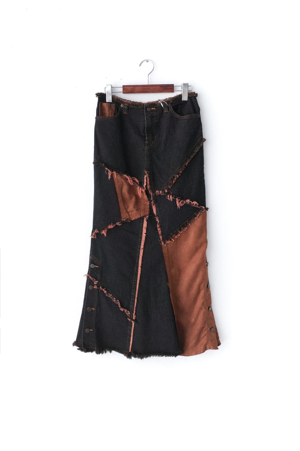 anion jeans) patch damage long skirt 상품이미지1