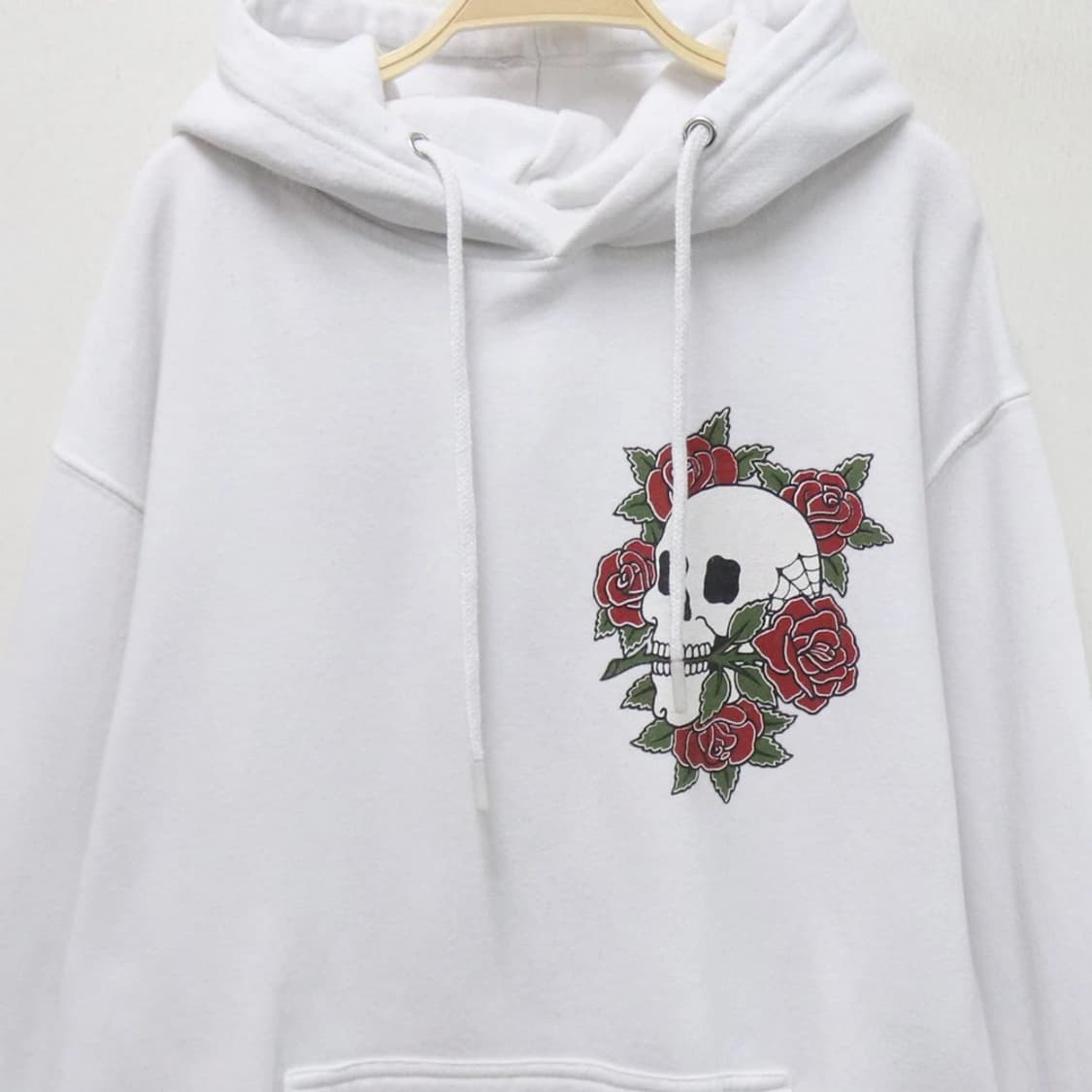 에잇티에잇 로즈 스컬 프린팅 후드티 60790 상품이미지3