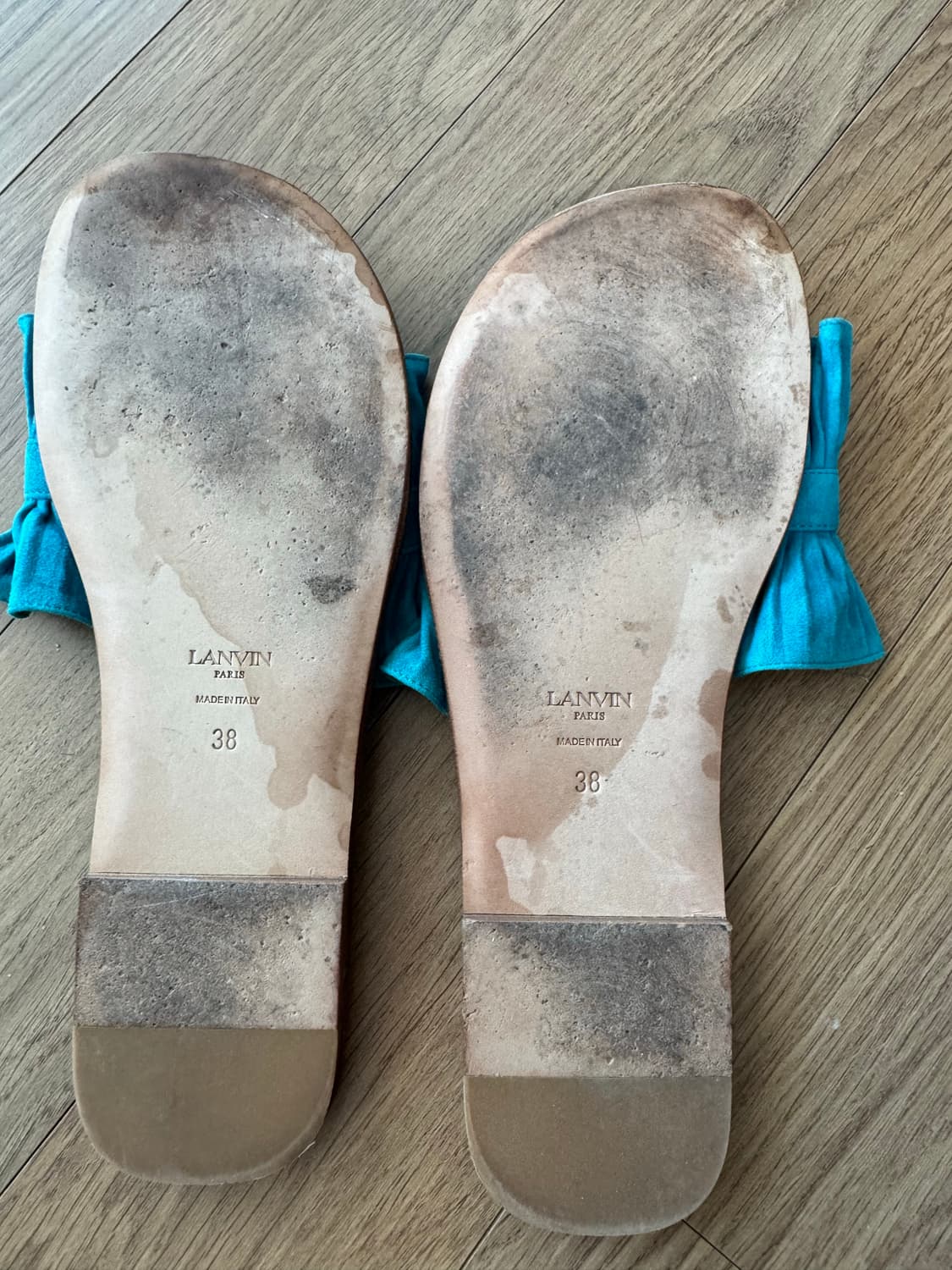 [LANVIN] 랑방 여성 리본 슬리퍼 에메랄드 38 상품이미지6