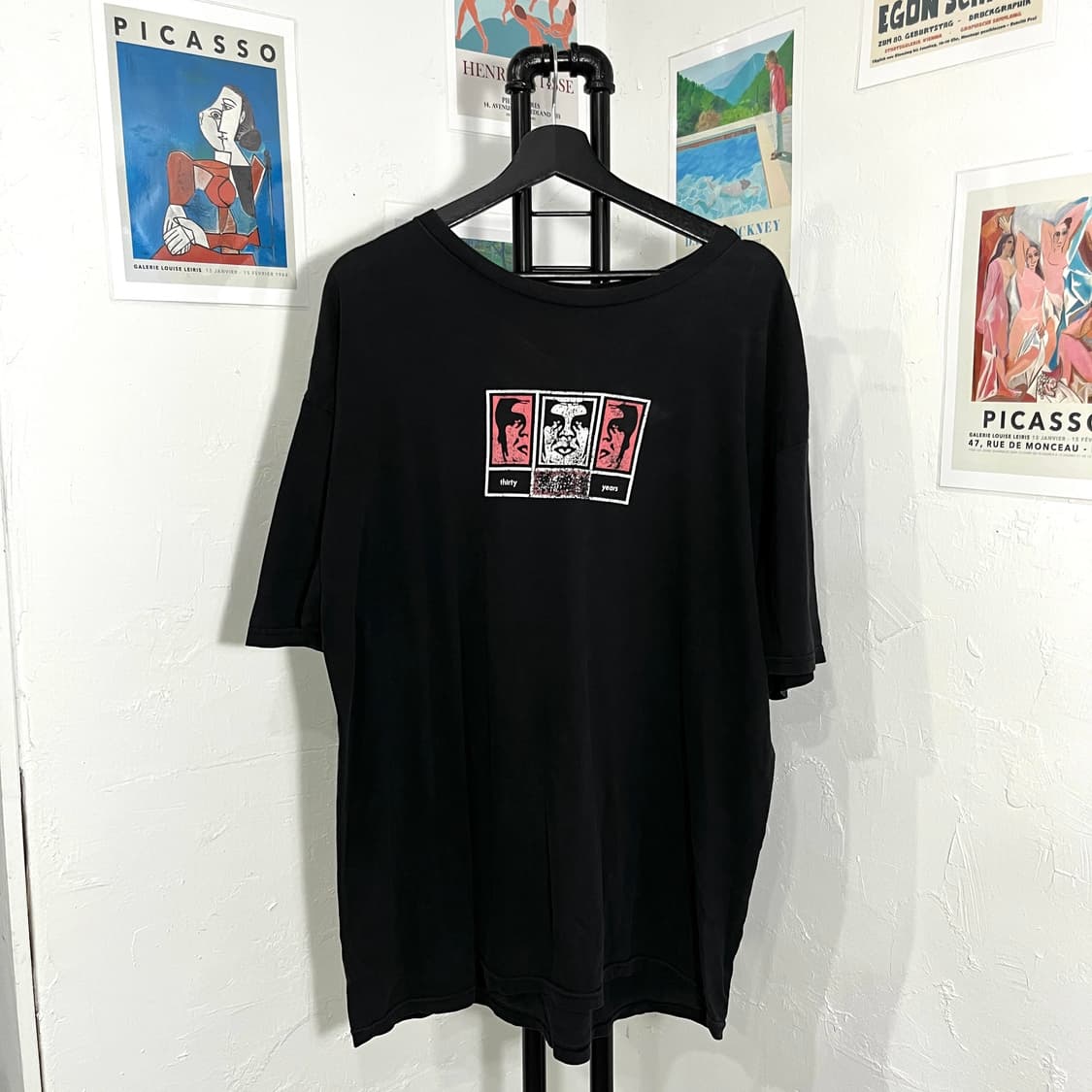 오베이 빈티지 프린팅 반팔티셔츠 상품이미지1