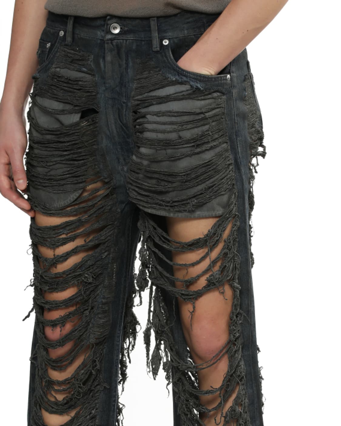 새상품 릭오웬스 다크쉐도우 디스트레스 플레어진 31size 상품이미지1