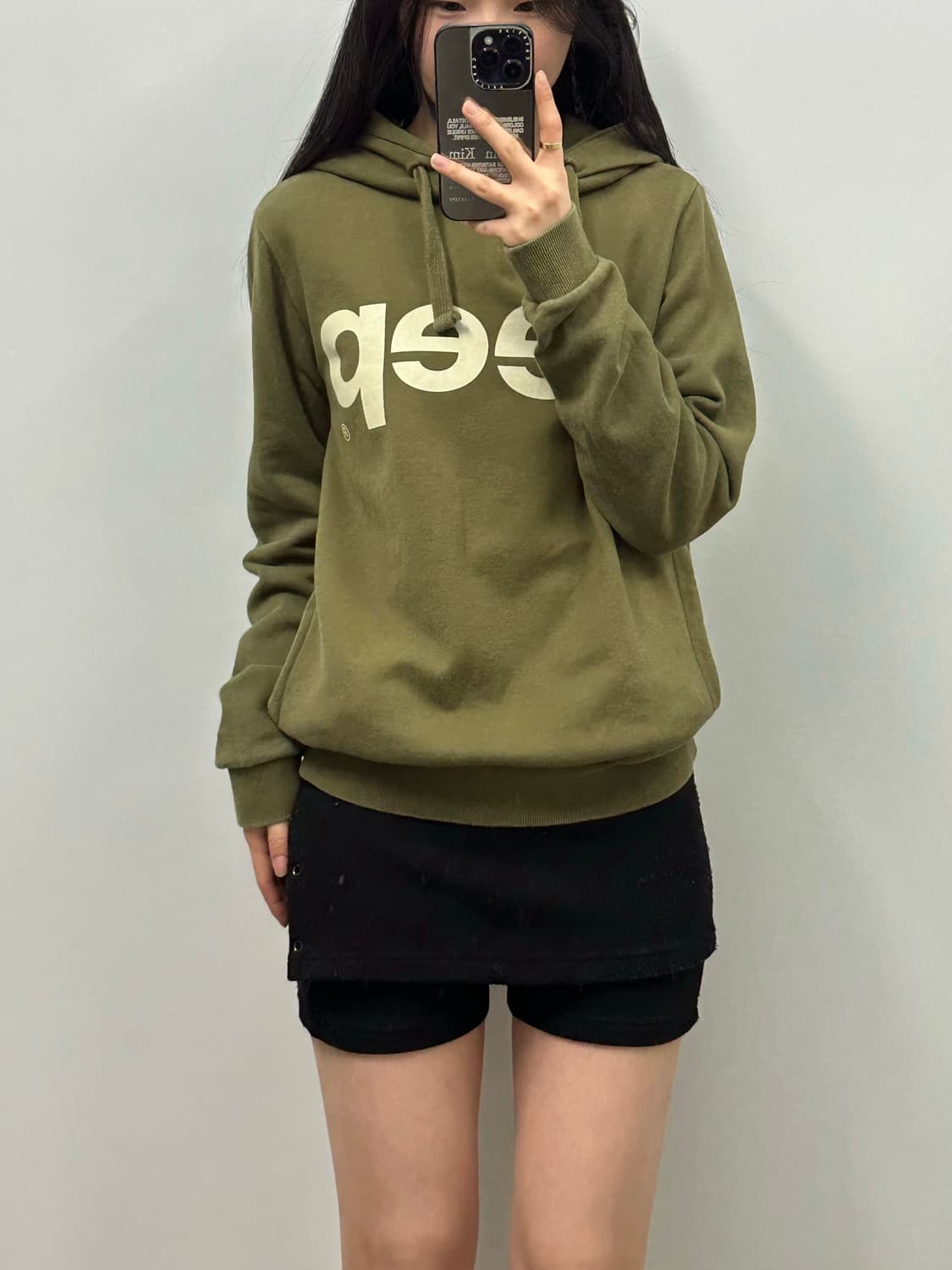 Jeep 지프 빅로고 카키 후드티 상품이미지1