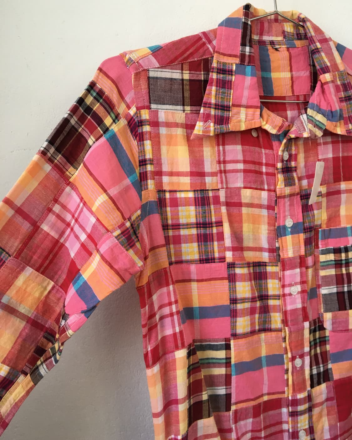 check pattern patch point shirt 상품이미지4