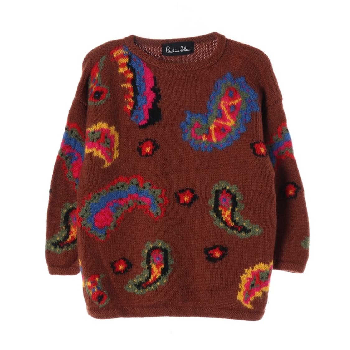 폴린블루 빈티지 페이즐리 울 니트 스웨터 상품이미지1