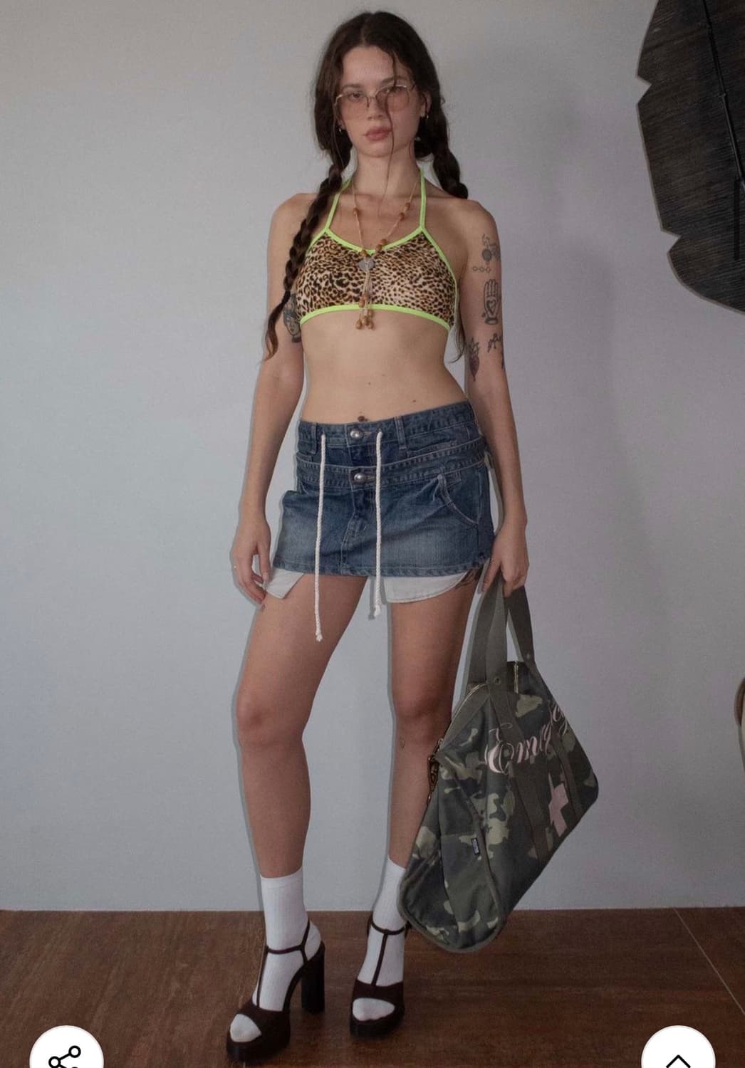 스컬프터 Apron Layered Mini Skirt 데님 미니스커트 상품이미지1