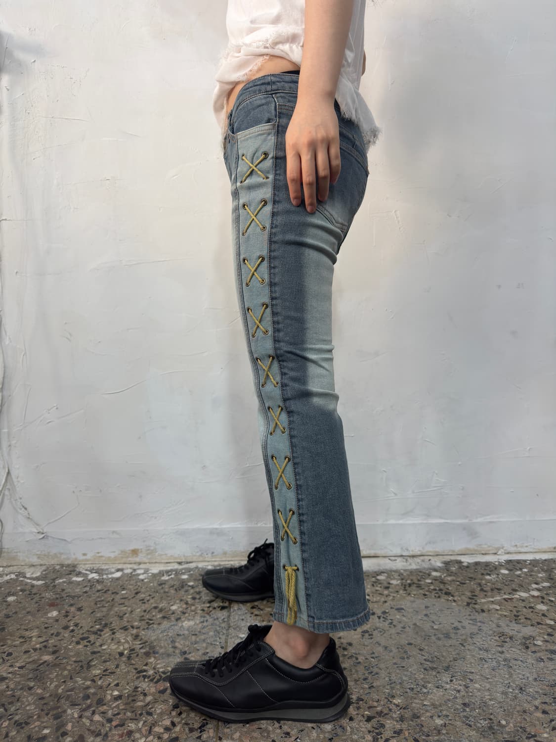 eyelet denim pants 상품이미지4