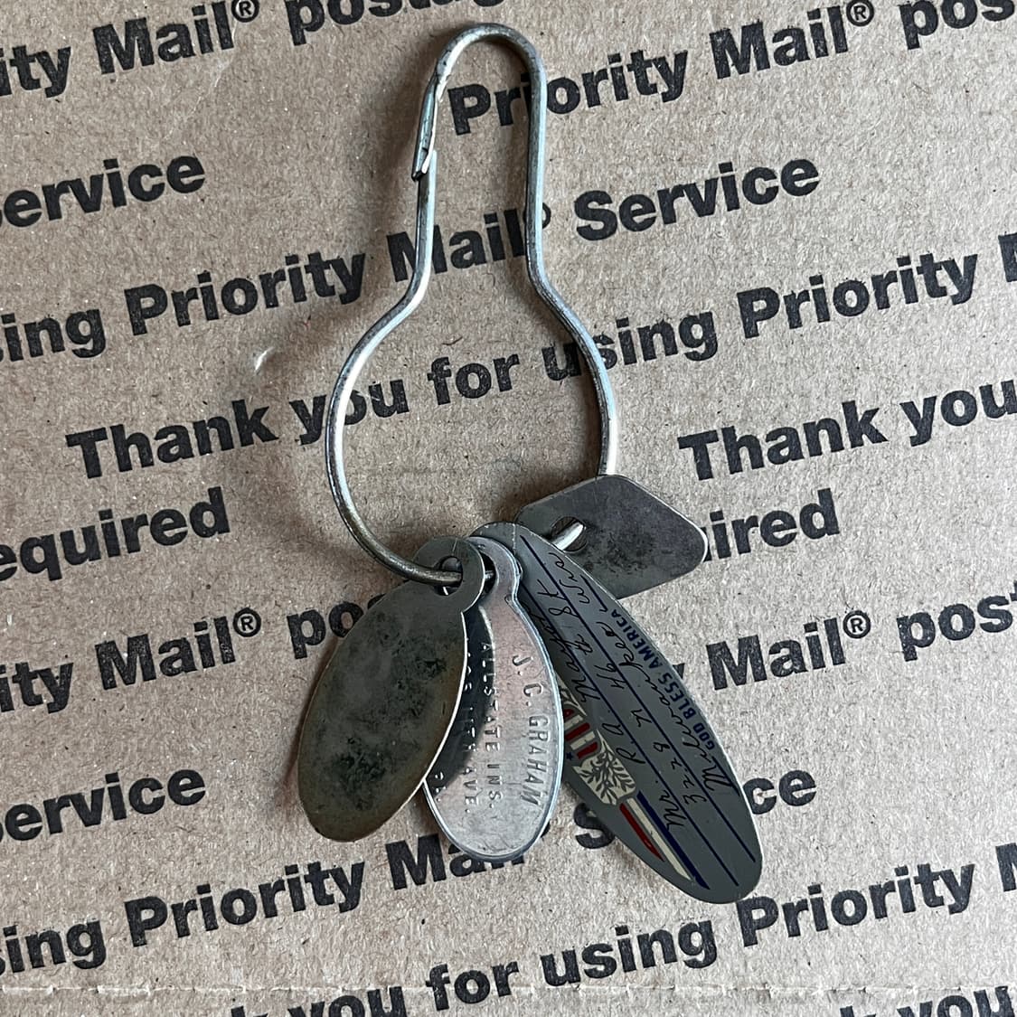 90s vtg Vintage Tag Keyring Set 상품이미지1