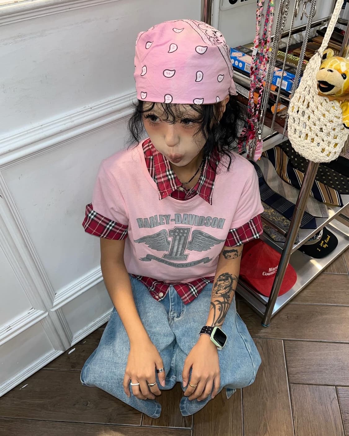 Harley-Davidson Pink T-shirt 상품이미지1