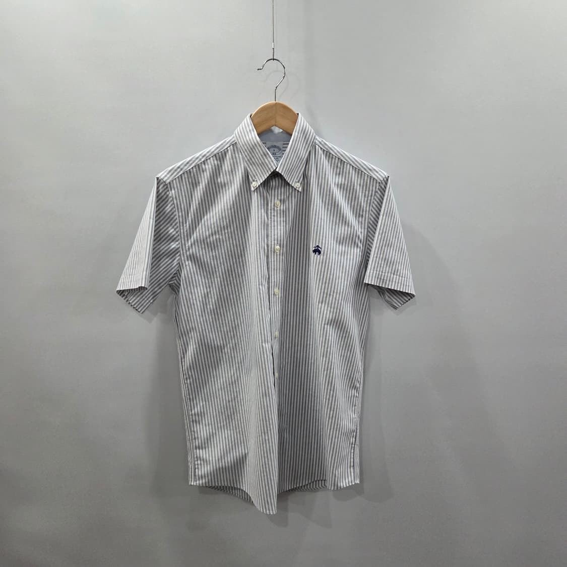 브룩스브라더스 버튼다운 스트라이프 옥스포드 반팔셔츠 S 상품이미지1