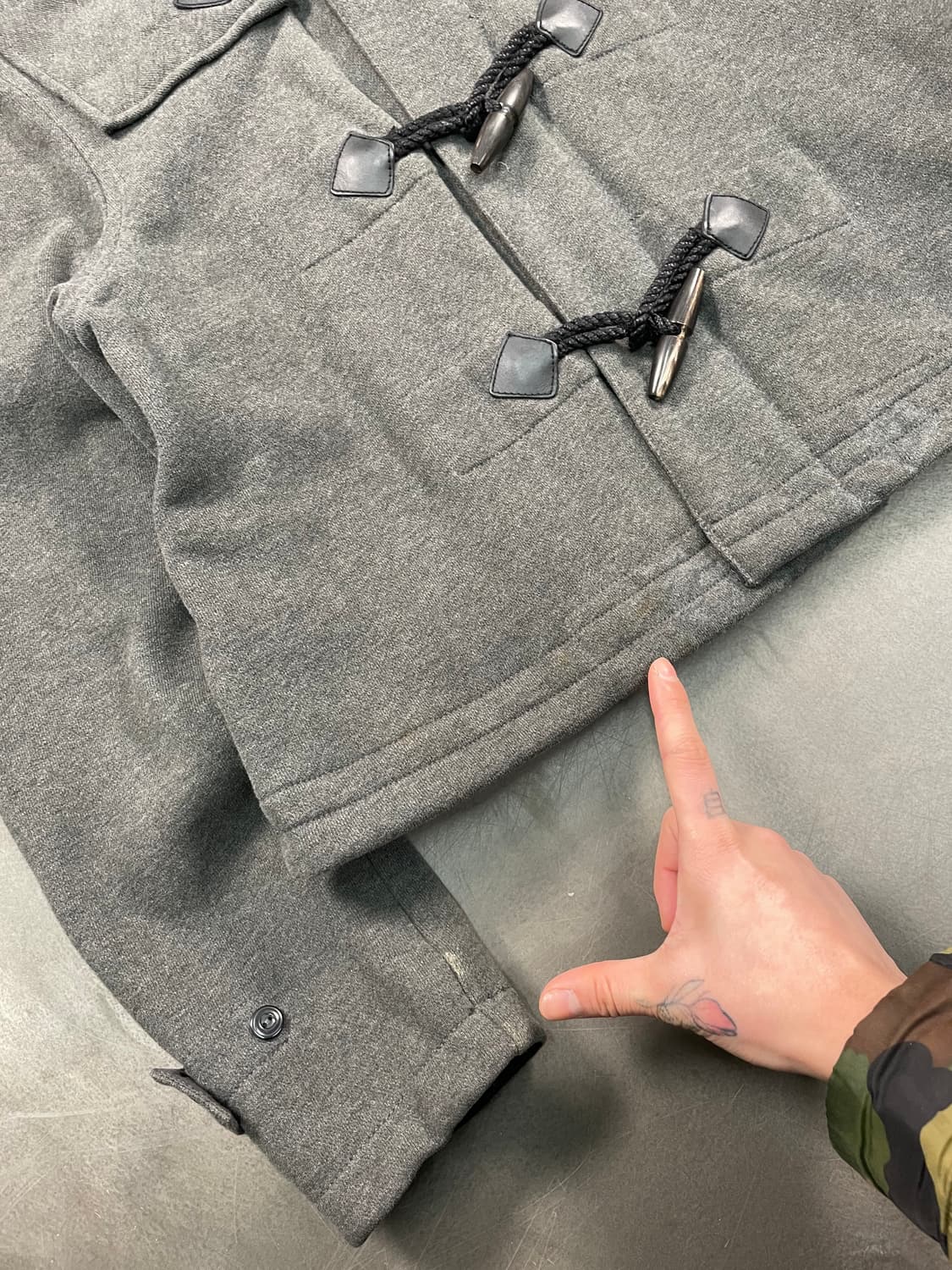 폴로 백패치 숏 더플 코트 자켓 상품이미지3