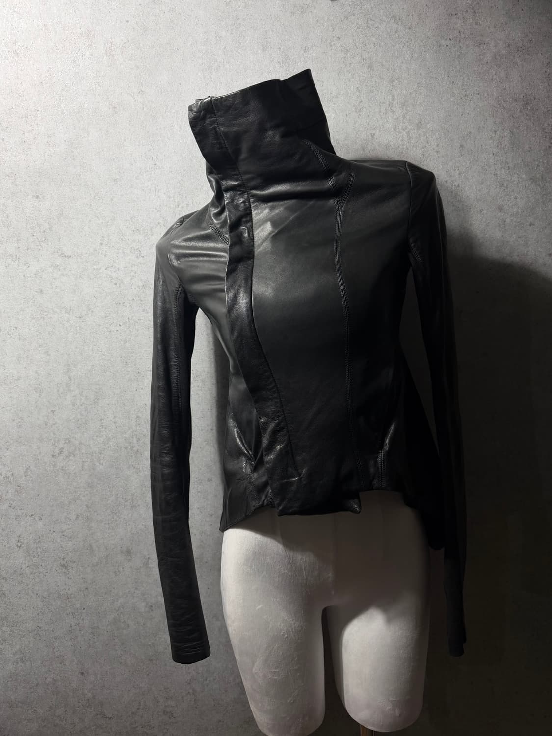 10FW 릭오웬스 하이넥 램스킨 레더자켓 상품이미지9